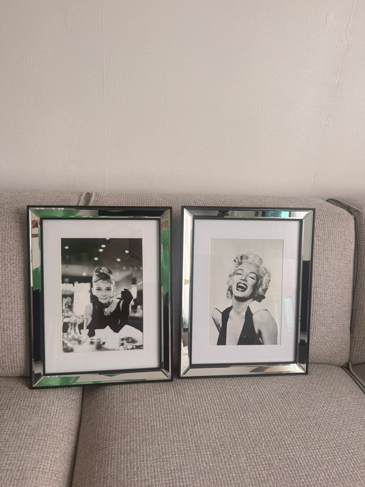 Glamour spiegellijsten met portretten 10€ voor 2, Ophalen, Zo goed als nieuw