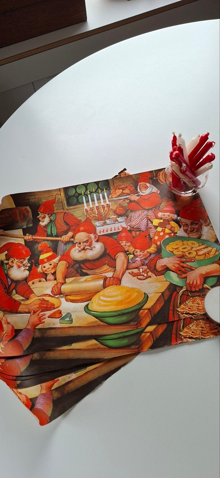 vintage zweedse vellen kado inpakpapier, posters, tomtes, Diversen, Ophalen of Verzenden