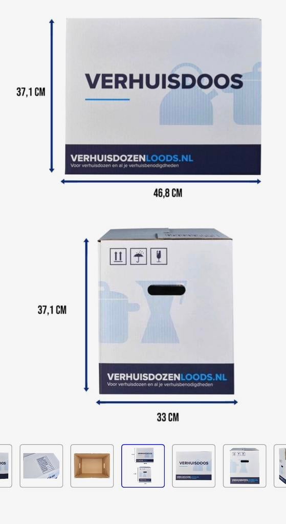 Verhuisdozen en boekendozen, Ophalen, Opvouwbaar, 50 tot 75 cm, Minder dan 40 cm