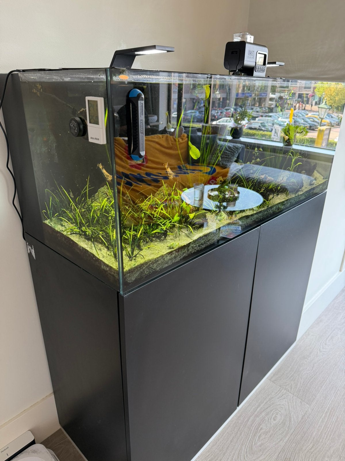 Waterbox All In One 65.4 met onderkast zwart, Gebruikt, Aquariummeubel, Overige merken, Ophalen of Verzenden