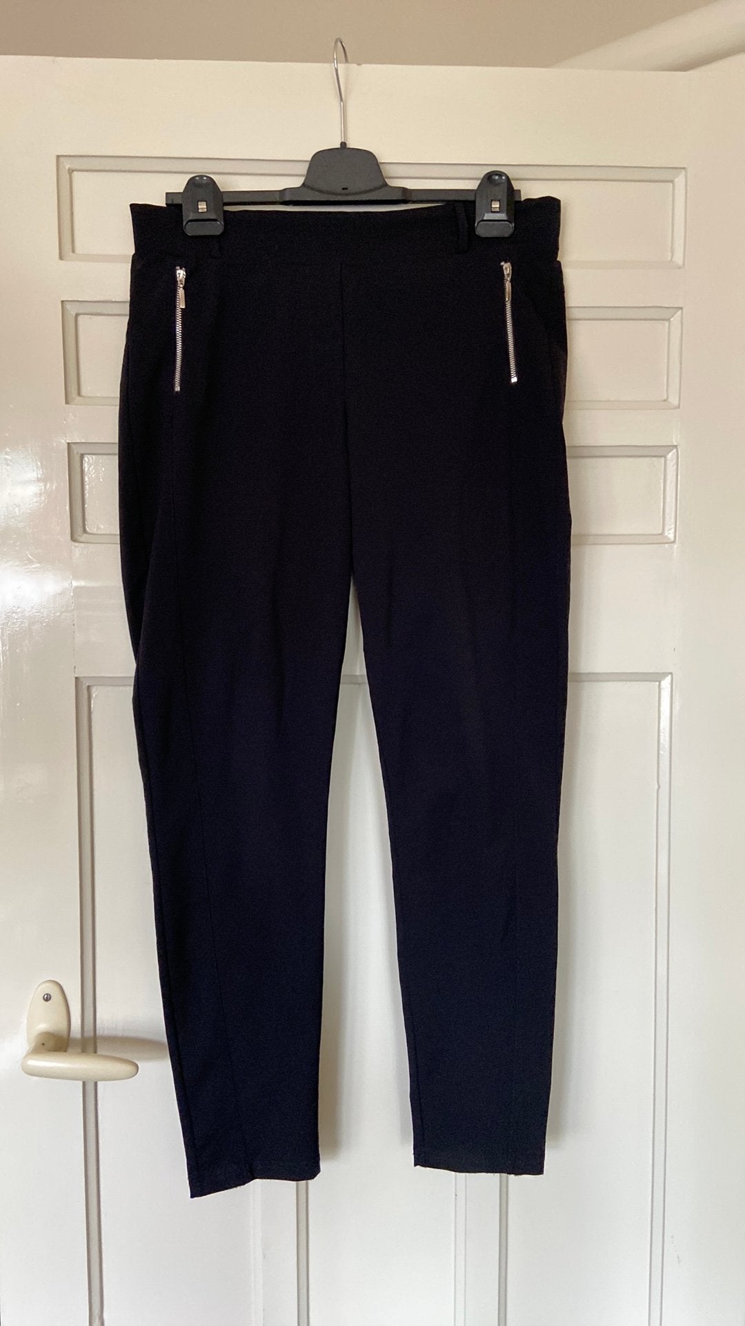 &Co Woman broek travelstof mt L zwart zgan, Zwart, Maat 42/44 (L), Ophalen of Verzenden, Zo goed als nieuw