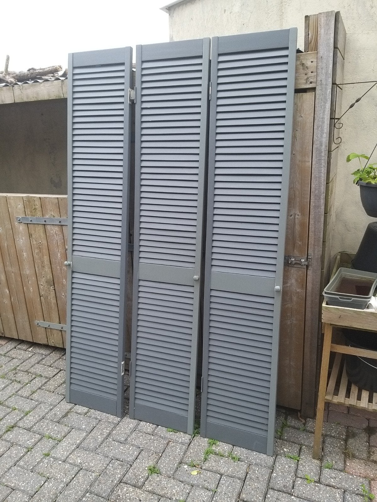3 louvredeuren 38,5x198,5 gebruikt., Doe-het-zelf en Verbouw, Deuren en Horren, Ophalen, Binnendeur, Minder dan 200 cm