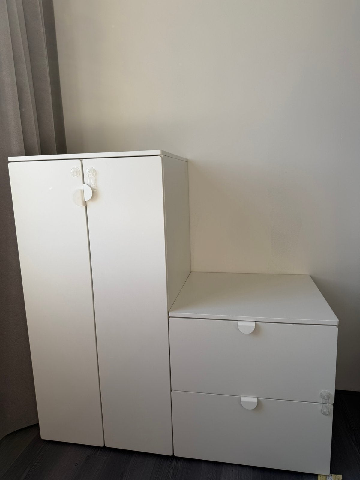 IKEA SMÅSTAD / PLATSA opbergcombinatie (kast + ladekast) Wit, Huis en Inrichting, Ophalen, Meerdere deuren, 50 tot 100 cm, Zo goed als nieuw