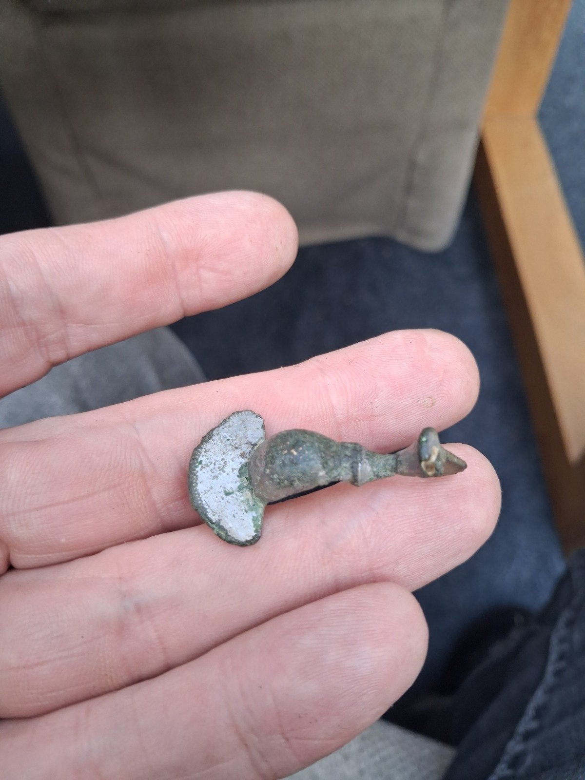 Verzilverde Romeinse Fibula - Bodemvondst Beesd Betuwe, Ophalen of Verzenden