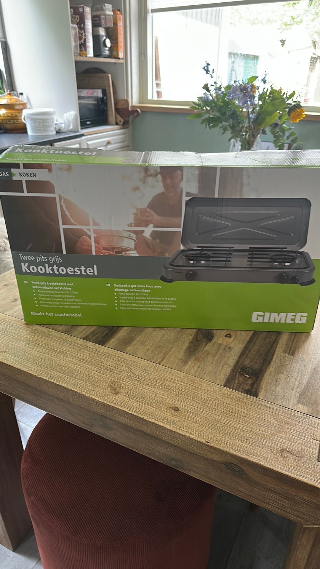 GIMEG 2 pits kooktoestel nieuw in doos., Ophalen of Verzenden, Nieuw