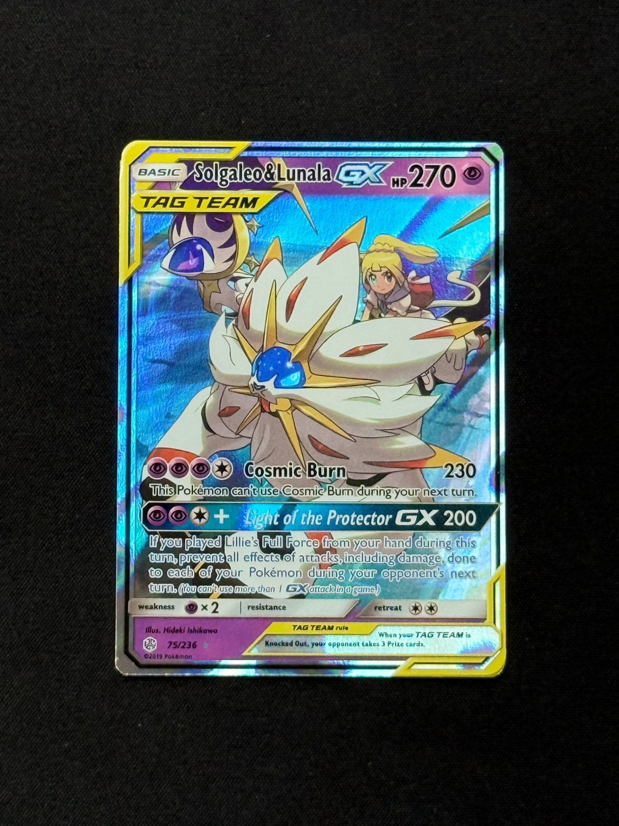 Solgaleo & Lunala GX 75, Ophalen of Verzenden, Zo goed als nieuw