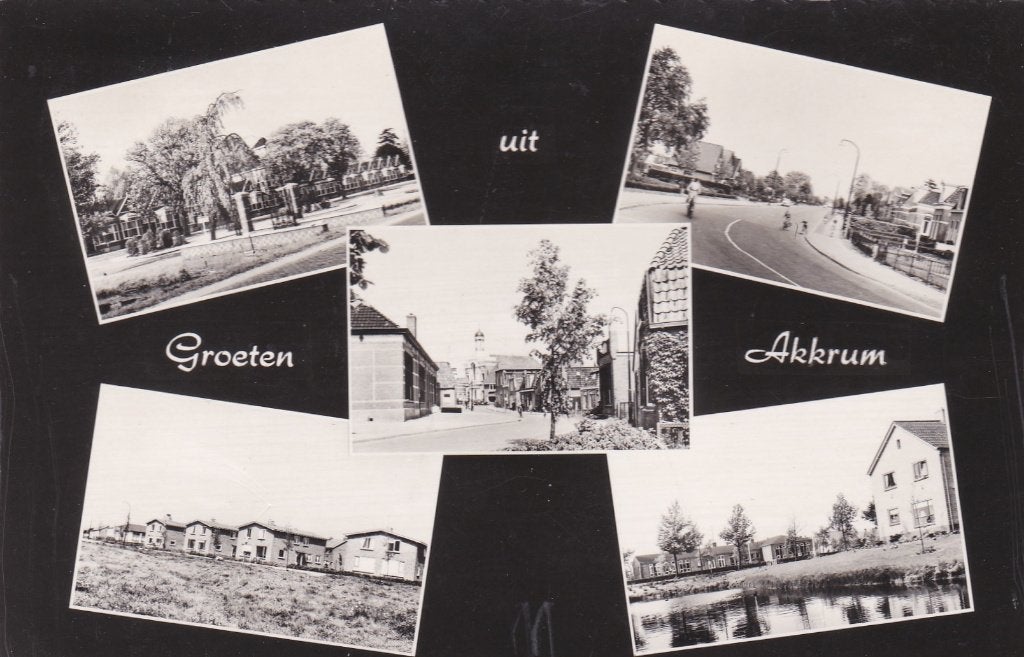 19159 groeten uit Akkrum gelopen 1950 Friesland Grou Nes, Verzenden, 1940 tot 1960, Gelopen, Friesland