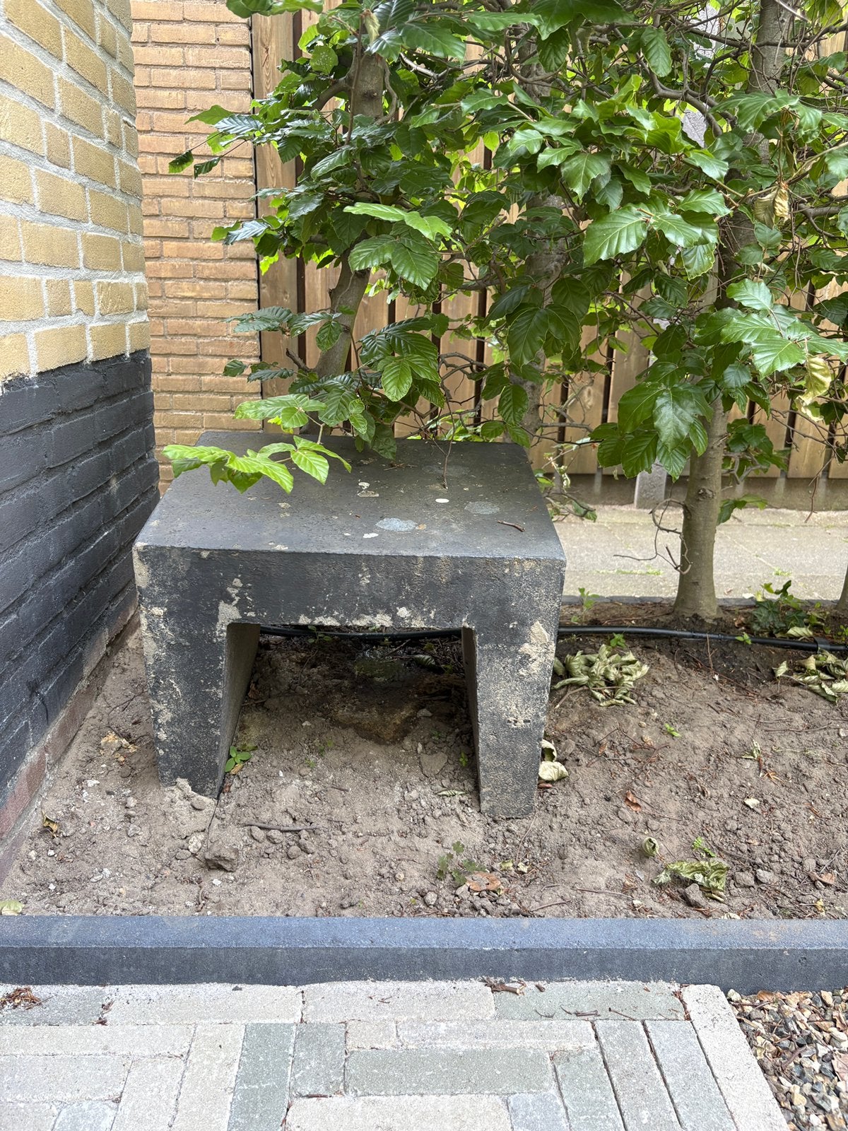 U element antraciet GRATIS, Ophalen, Gebruikt, Blok, Beton