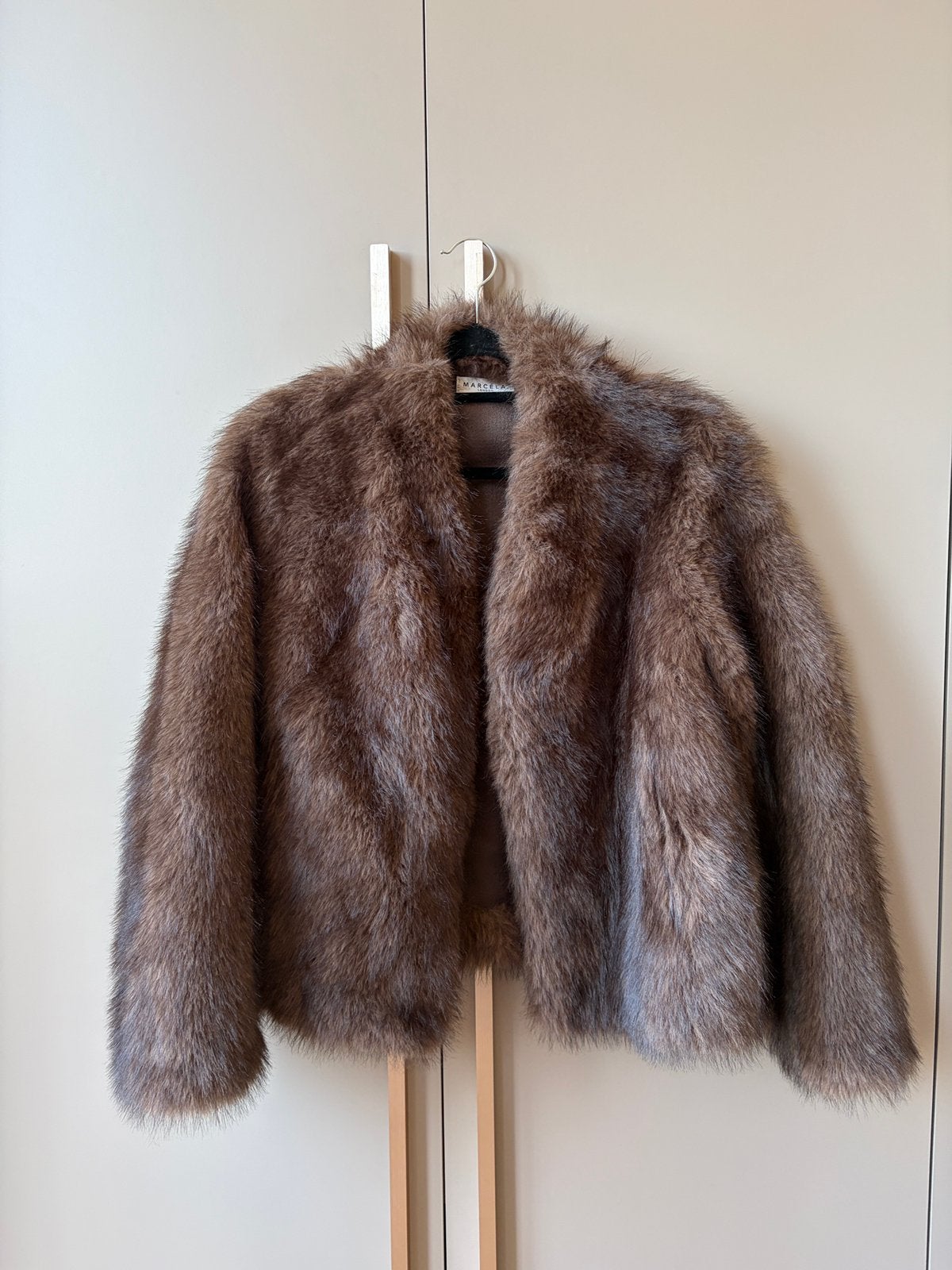 Marcéla London bruin faux fur jasje, Verzenden, Zo goed als nieuw, Bruin