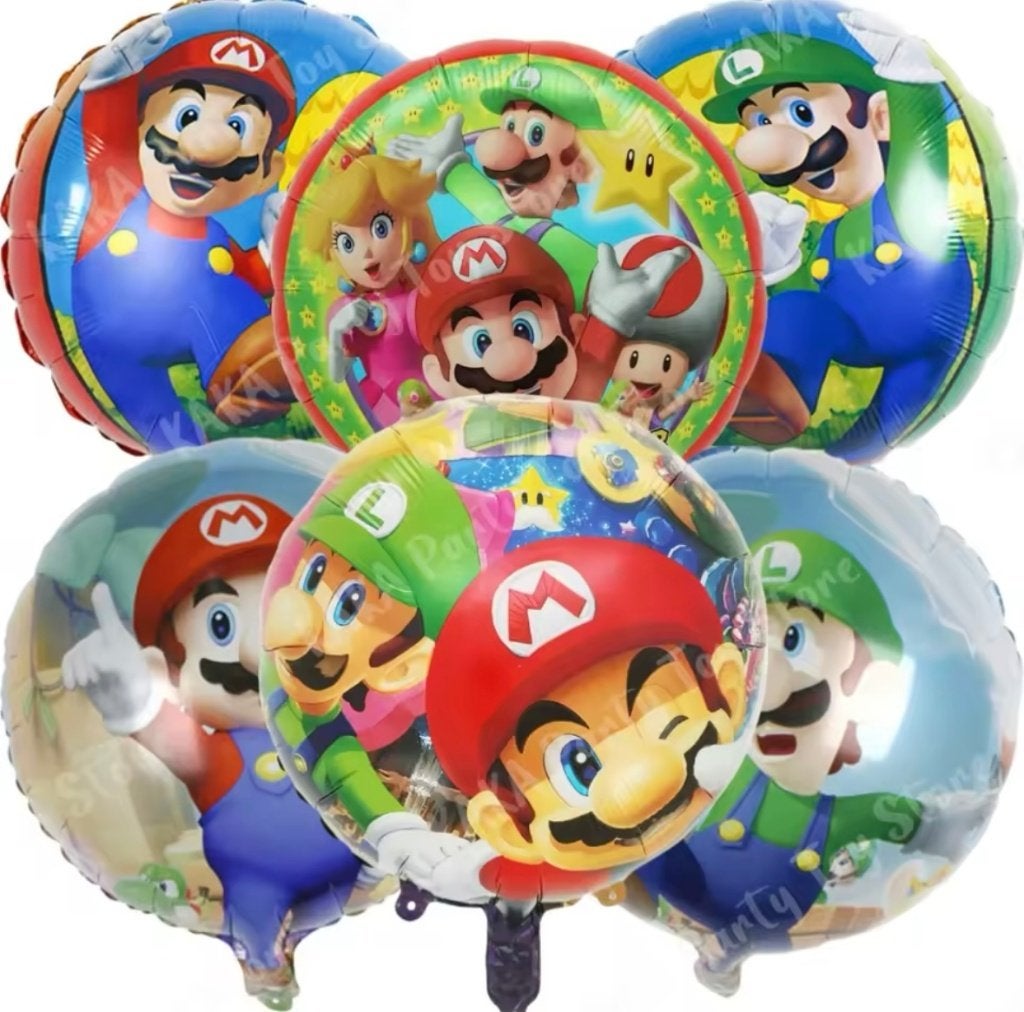 Pakket SUPER MARIO Ballonnen! VERJAARDAG, THEMAFEEST, Verzenden, Nieuw, Versiering, Verjaardag
