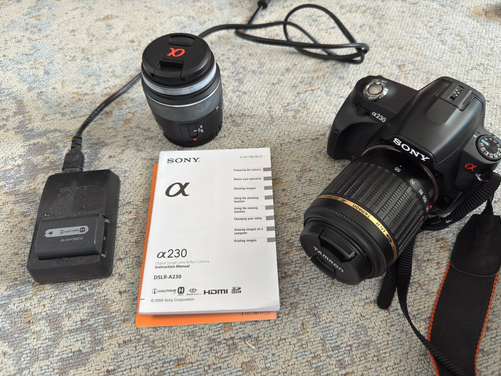 Sony Alpha a230 spiegelreflexcamera met extra Tamron lens, Audio, Tv en Foto, Ophalen, Zo goed als nieuw, Sony, 8 keer of meer