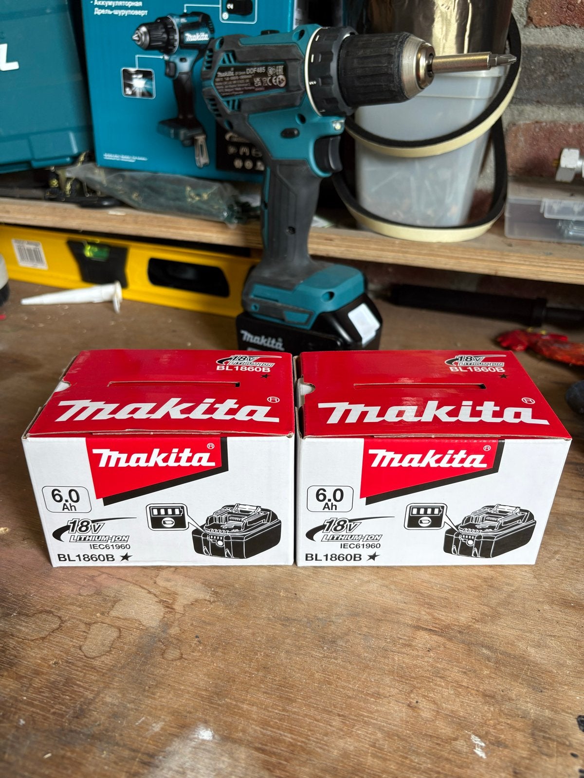Makita 2x 18V 6.0Ah Li-ion Accu BL1860B - Nieuw in doos, Verzenden, Makita, Overige typen, Makita
