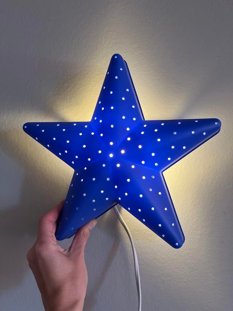 Blauwe Ster Wandlamp IKEA - Sfeervolle Kinderkamer Verlichti, Ophalen, Zo goed als nieuw, Kunststof
