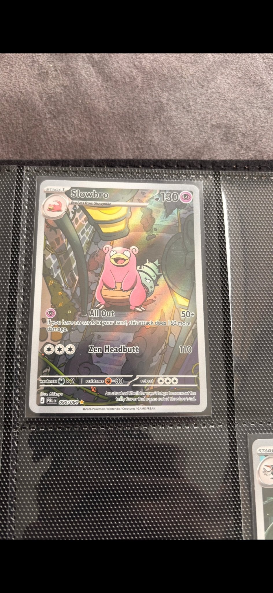 Pokémon Kaart Slowbro 090/084 PBLEN, Ophalen of Verzenden, Zo goed als nieuw, Losse kaart