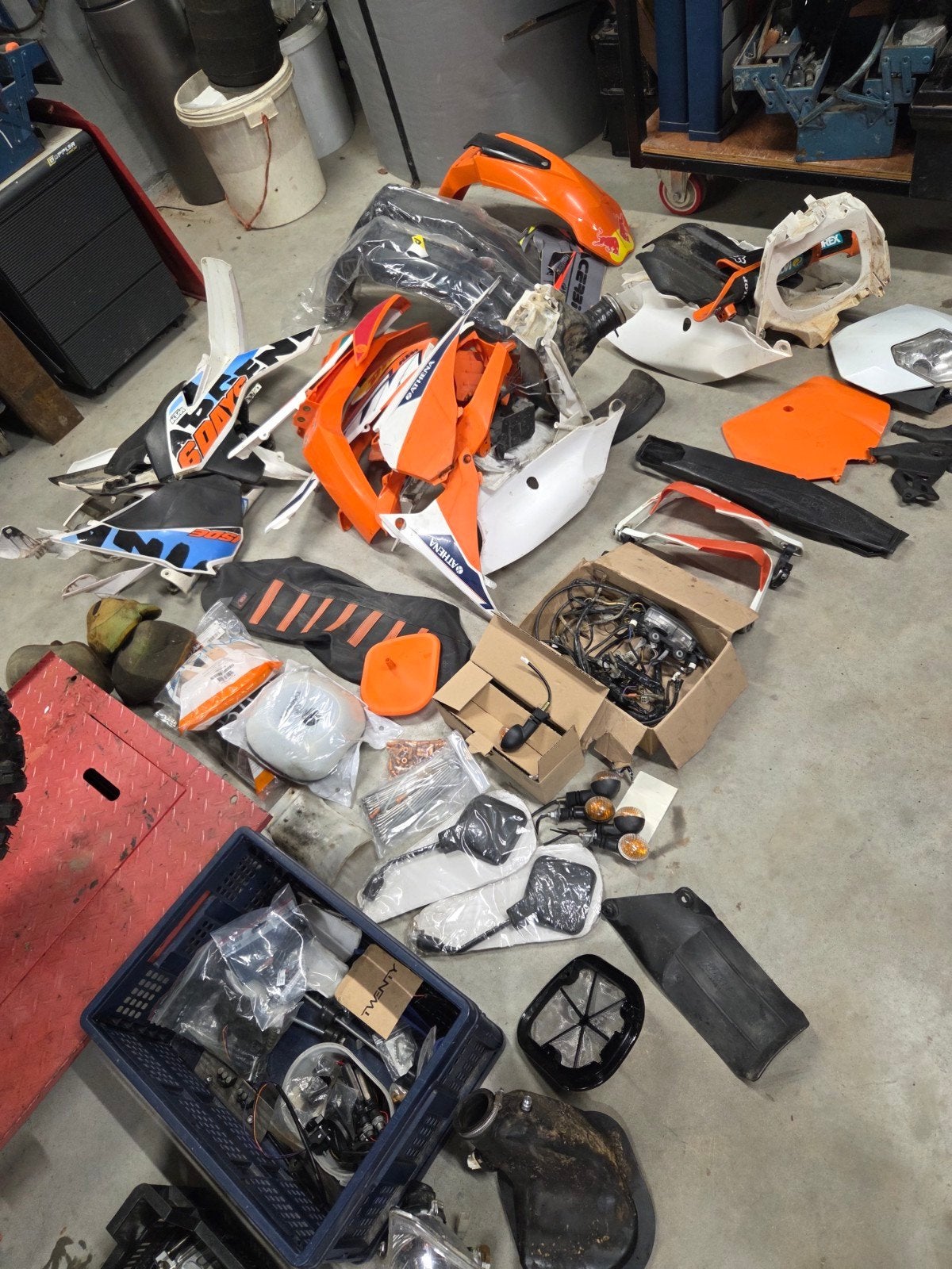 Supermoto KTM EXC Husqvarna onderdelen, Supermotard enduro, Ophalen, Gebruikt