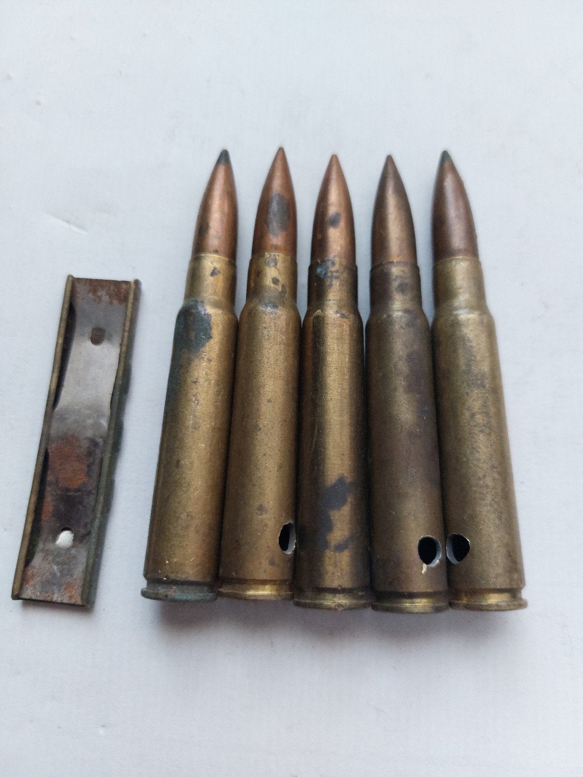 Duitse mauser 7.92 clip 1918 gestempeld, Ophalen of Verzenden, Duitsland, Hulzen of Bodemvondsten
