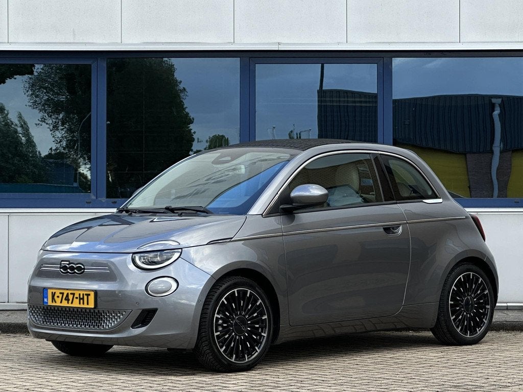 Fiat 500 C La Prima 42 kWh l Leer l ACC l Lane Assist l Came, Auto's, Fiat, Gebruikt, Cabriolet, 4 stoelen, Automatische klimaatregeling