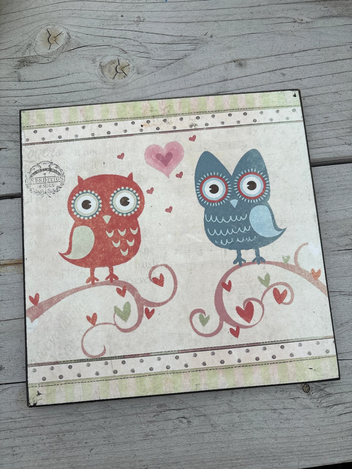 Leuke wanddecoratie met uilen - perfect voor kinderkamer, Gebruikt, Hout, Meerkleurig, Ophalen of Verzenden