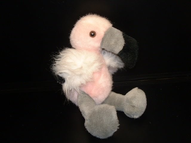 MOOIE VOGEL FLAMINGO PLUCHE ROZE MET GRIJZE POOTJES EN, Ophalen of Verzenden, Nieuw, Overige typen
