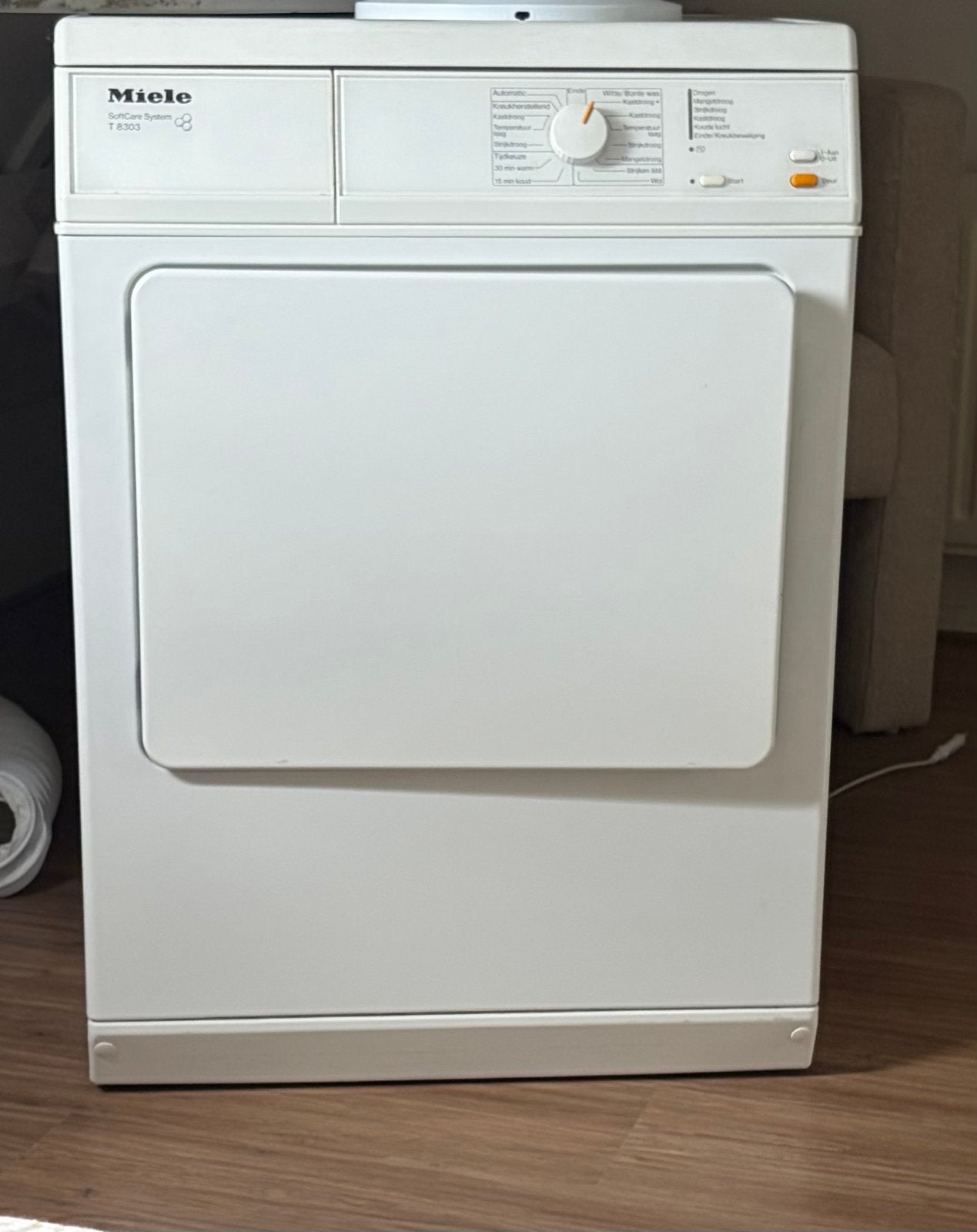 Miele T8303 SoftCare System Wasdroger, Witgoed en Apparatuur, Wasdrogers, Ophalen, 6 tot 8 kg, Gebruikt, Luchtafvoer