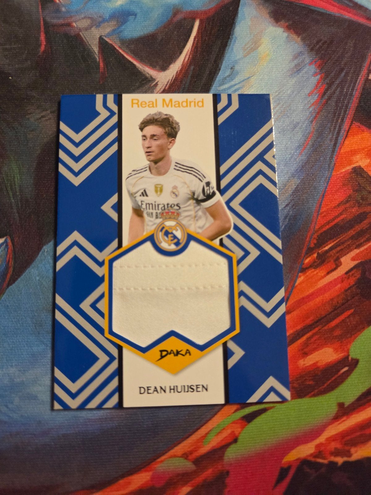 Dean Huijsen Real Madrid DAKA Spelerskaart met shirtstukje, Ophalen of Verzenden