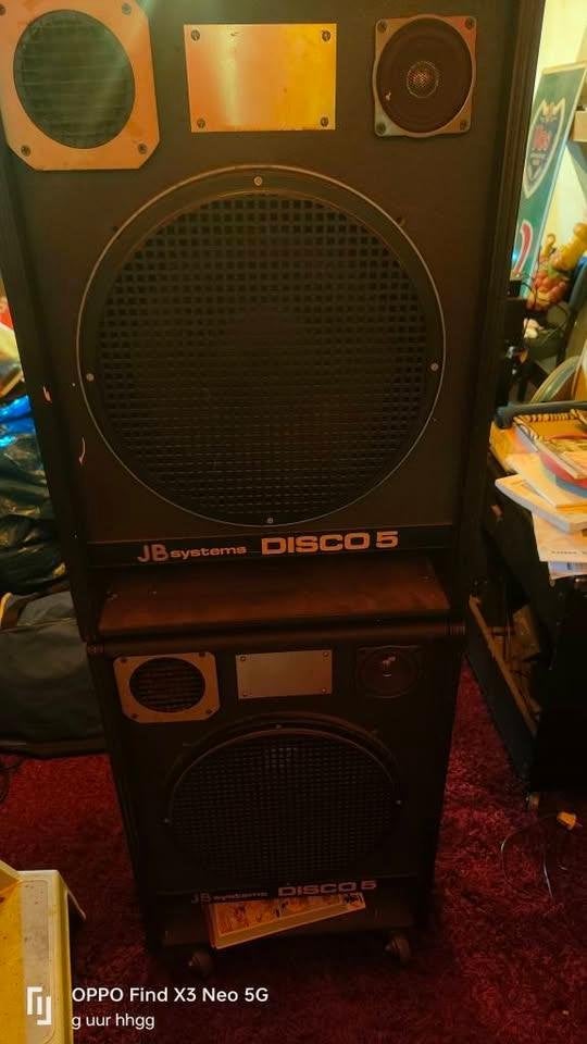 JB System Disco 5 Speaker set, Vloerstaande luidspreker, Gebruikt, 120 tot 150 watt, Ophalen