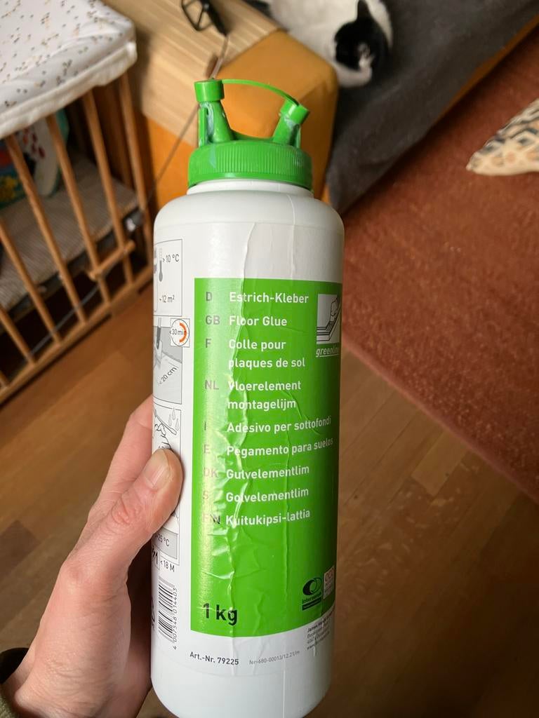 Fermacell Vloerlijm - 2/3e volle fles (1kg), Minder dan 5 liter, Ophalen, Gebruikt, Overige kleuren