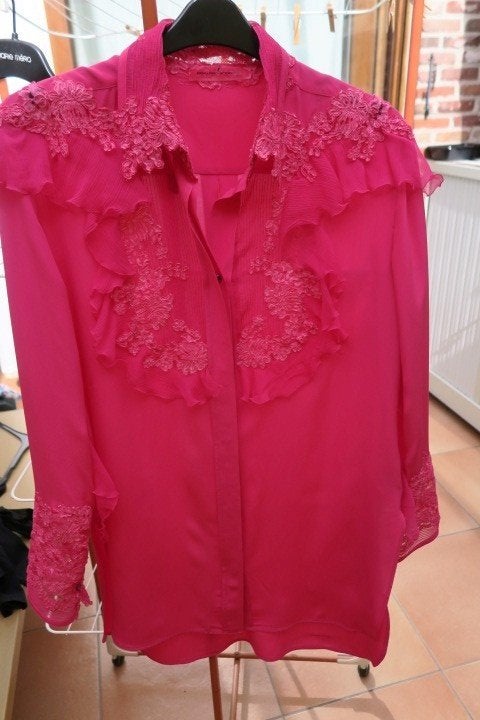 Tuniek nieuw roze rood kant Ermanno Scervino mt 42 (it 46), Maat 42/44 (L), Nieuw, Ophalen of Verzenden, Ermanno Scervino