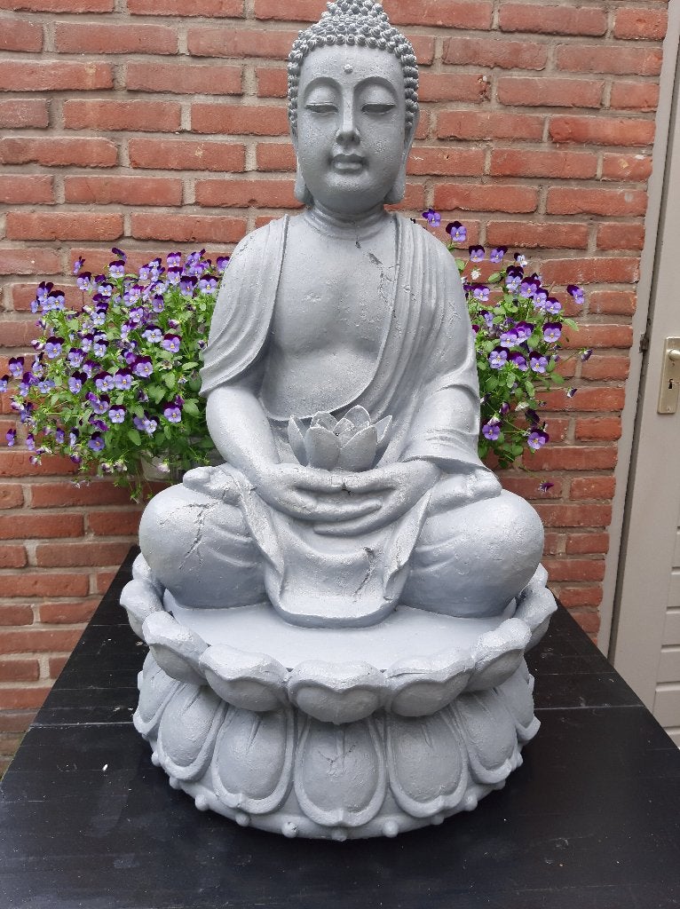 Groot boeddha-beeld, Huis en Inrichting, Ophalen, Gebruikt, Kunststof, Met reliëf