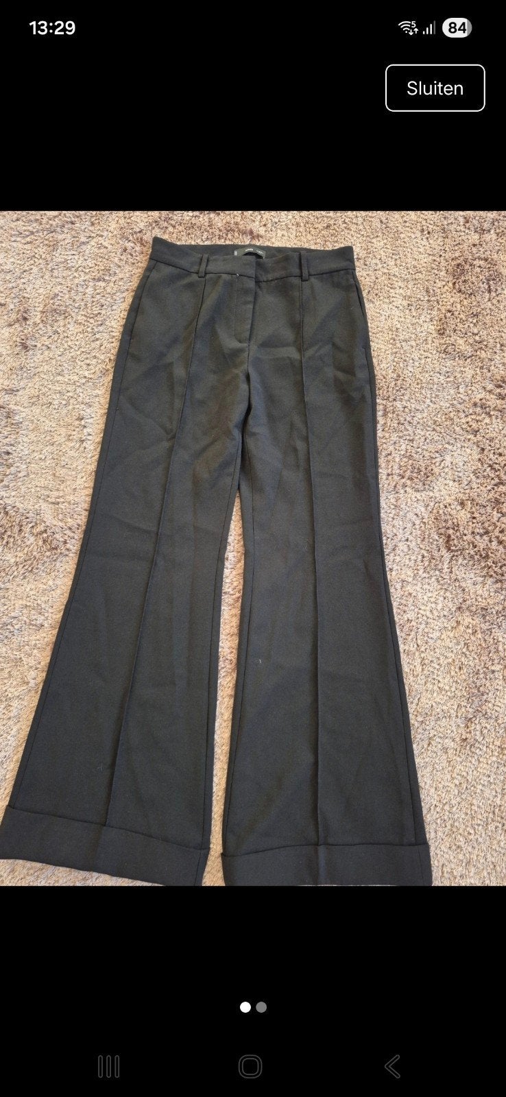MNG Mango Zwarte flared broek, Zwart, Ophalen of Verzenden, Zo goed als nieuw, MNG Mango