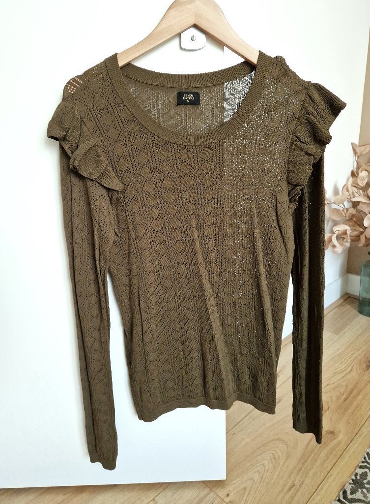 Kaki longsleeve Seven Sisters The Sting XL nieuw, Seven Sisters The Sting, Maat 46/48 (XL) of groter, Nieuw, Ophalen of Verzenden