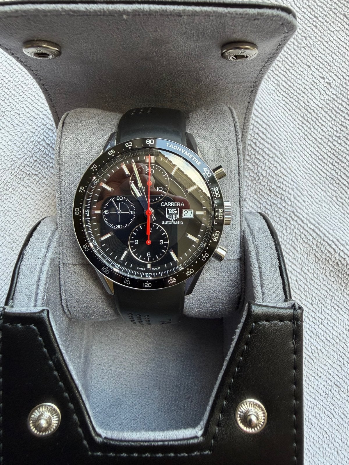 TAG Heuer Carrera Calibre 16 Chronograaf CV2013-3, Gebruikt, Staal, Polshorloge, Overige materialen