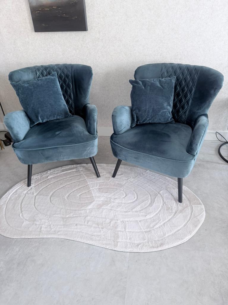 2 stoelen kunnen ook per stuk, Huis en Inrichting, Fauteuils, Ophalen, Zo goed als nieuw, Minder dan 50 cm