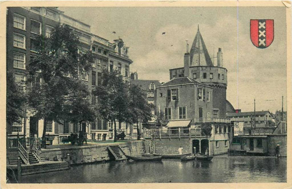 381-141-019 Amsterdam Gelderschekade met Schreierstoren, Verzenden, Voor 1920, Noord-Holland