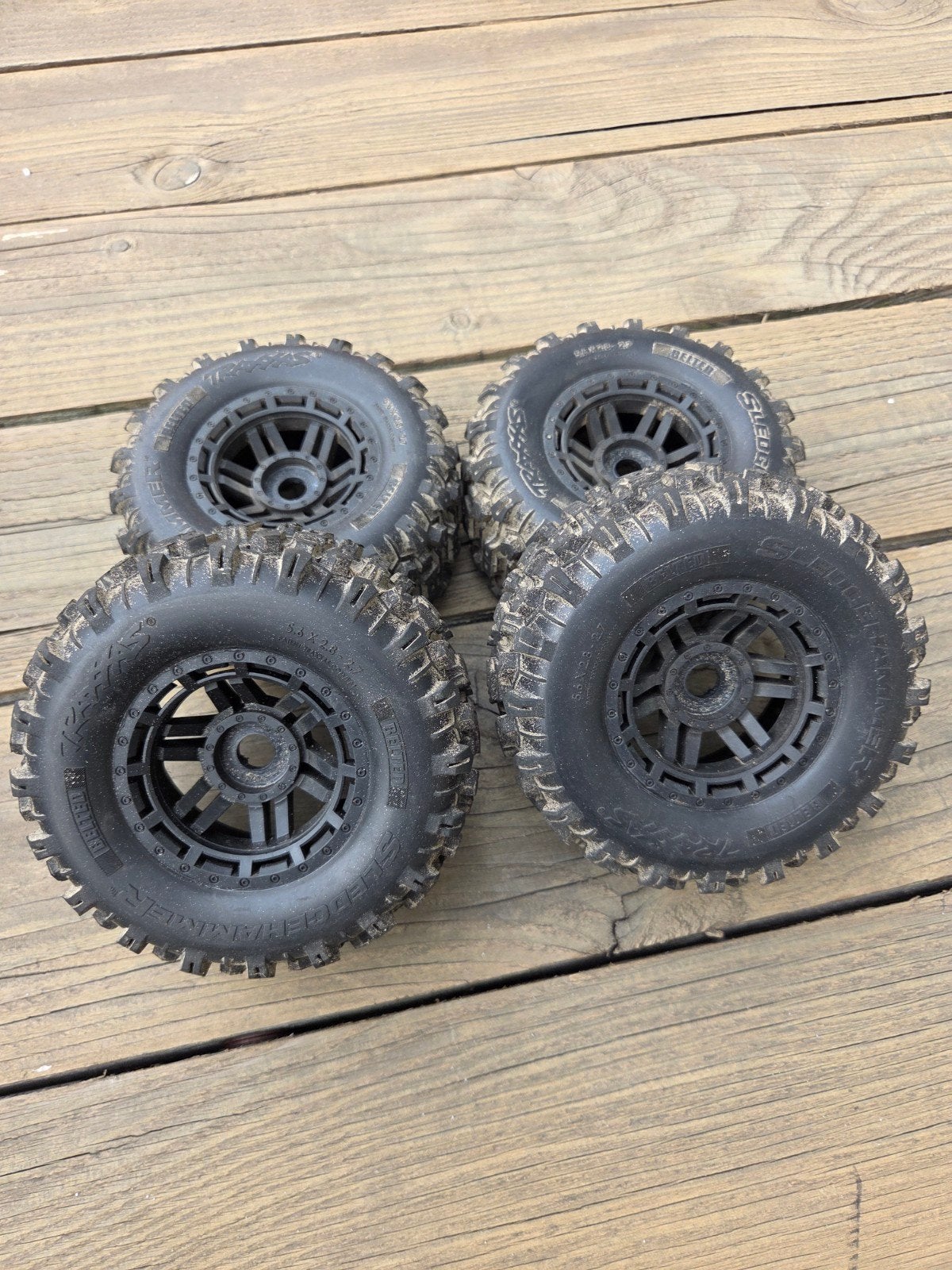 Traxxas Sledgehammer belted 2.8" 17mm hex Maxx, Elektro, Ophalen of Verzenden, Zo goed als nieuw, Onderdeel