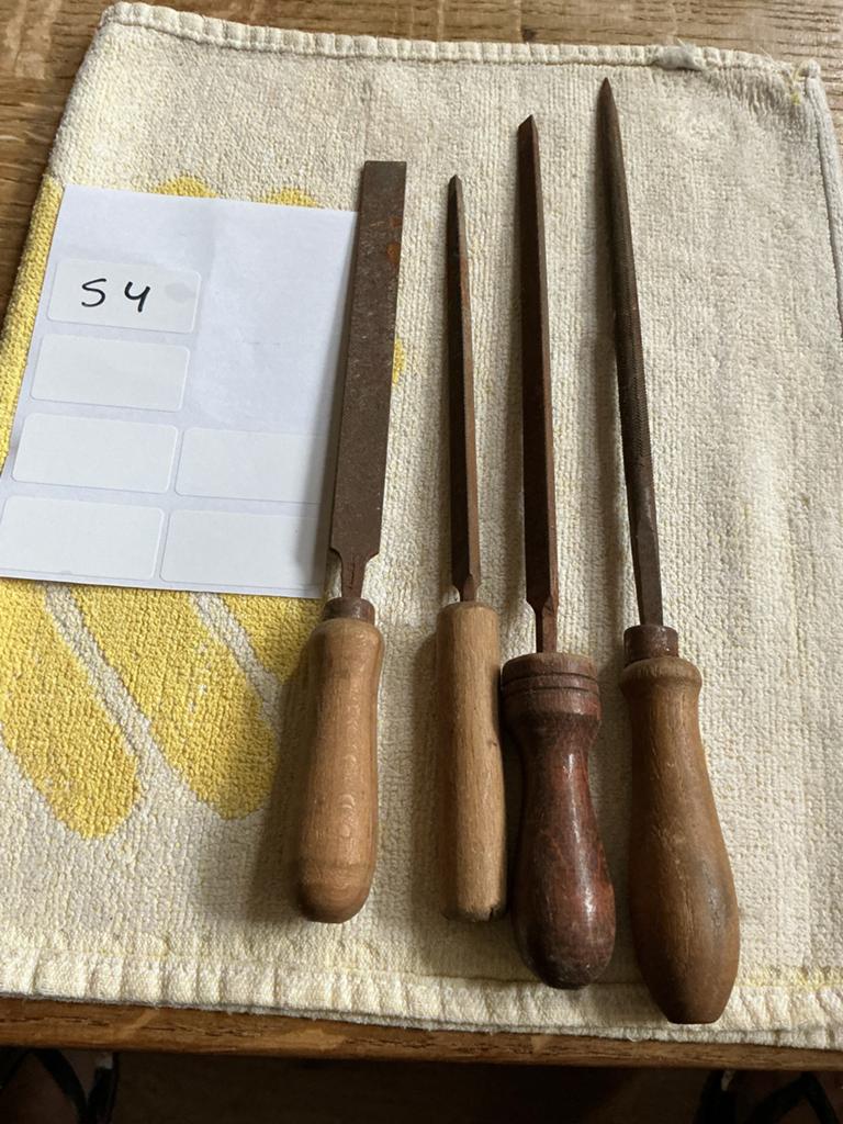 Vintage vijlen set 4 stuks - Diverse vormen en maten, Ophalen of Verzenden