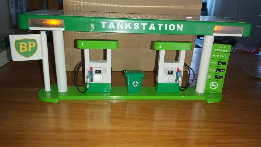 Vintage BP Tankstation Speelgoed - Met Lichtjes, Ophalen of Verzenden, Gebruikt