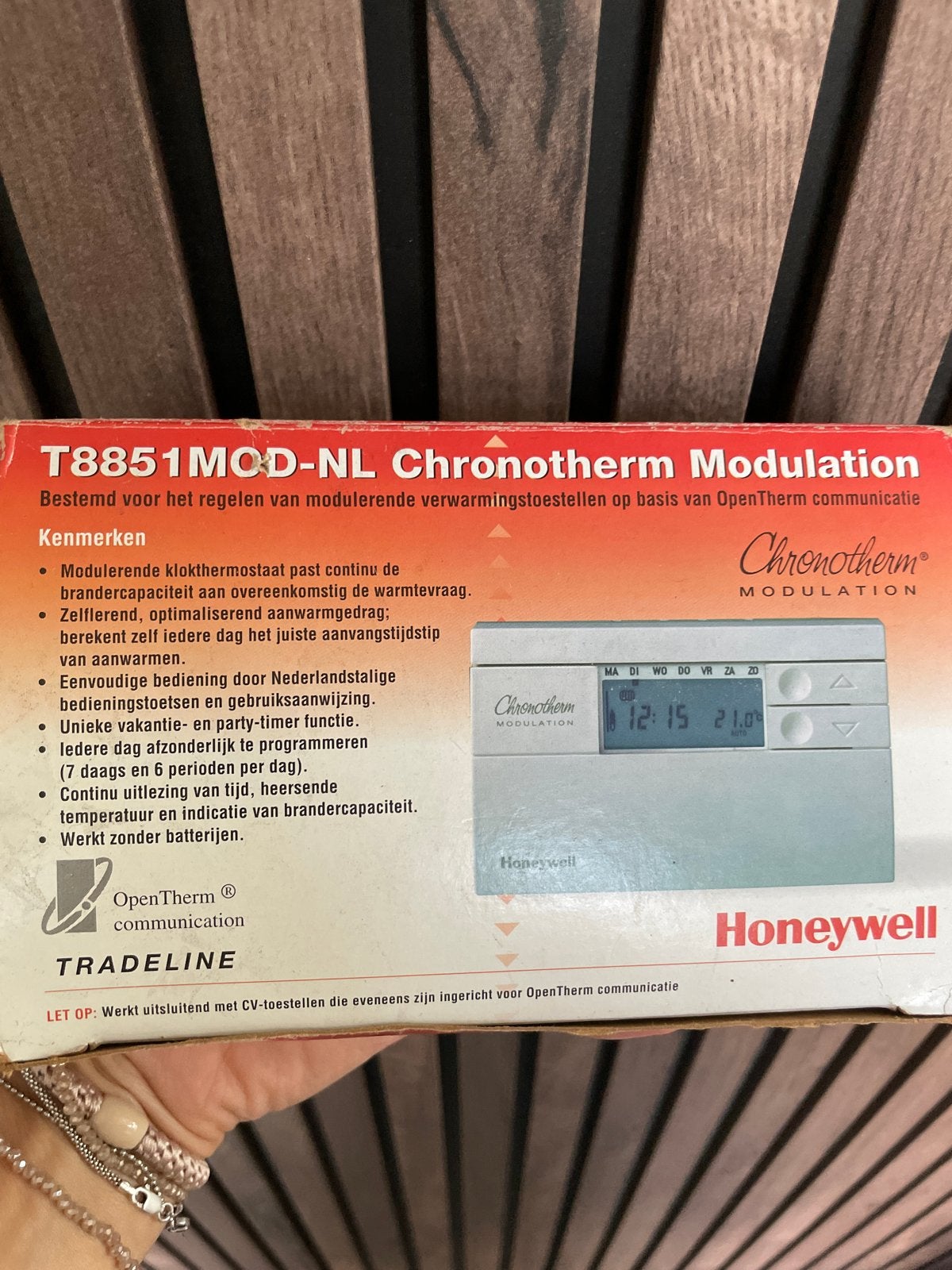 Honeywell T8851MCD-NL Chronotherm Modulatie Thermostaat, Doe-het-zelf en Verbouw, Ophalen of Verzenden, Slimme thermostaat, Nieuw