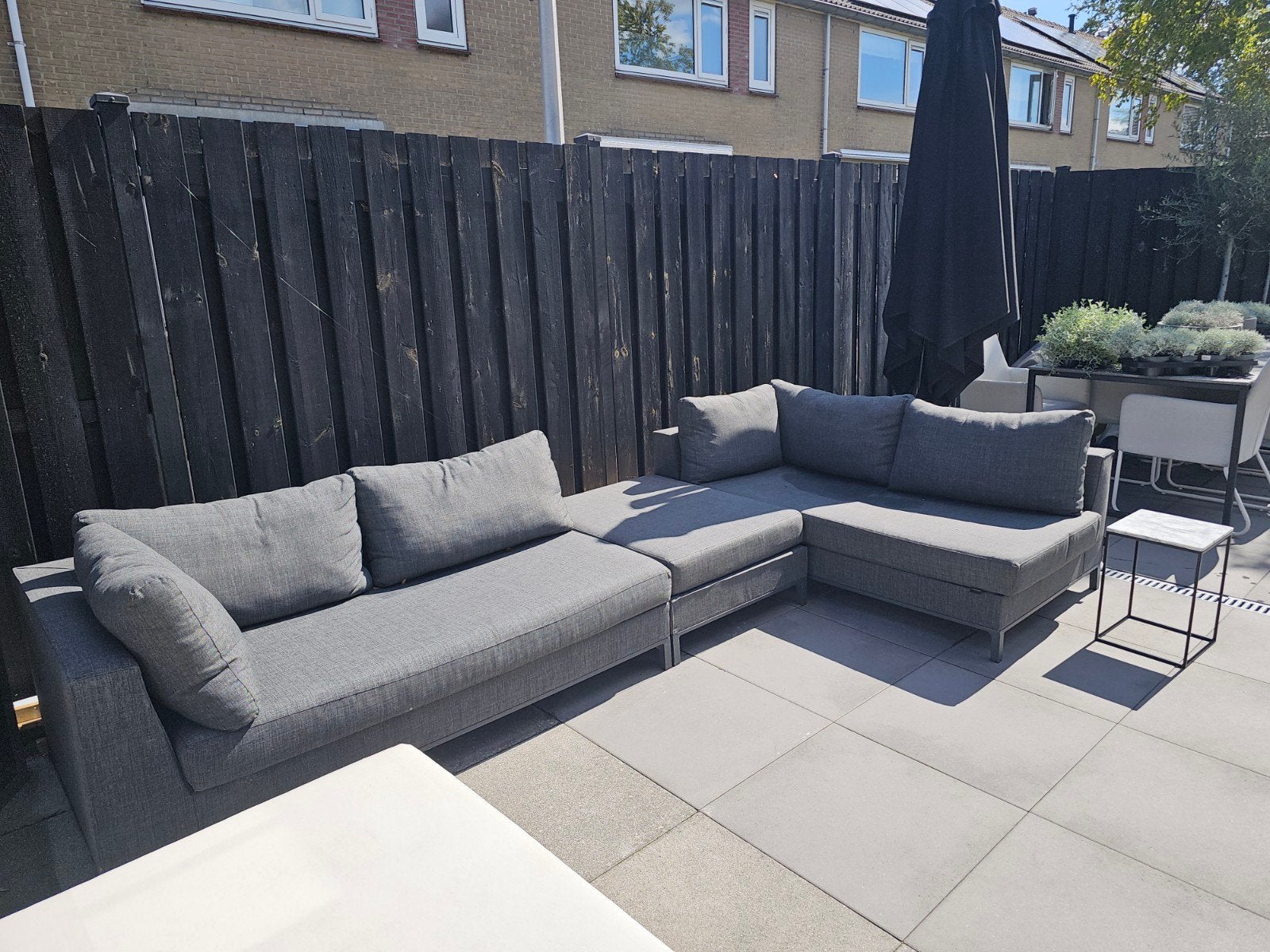 Exotan Woood loungeset antraciet, Tuin en Terras, Ophalen, Aluminium, Bank