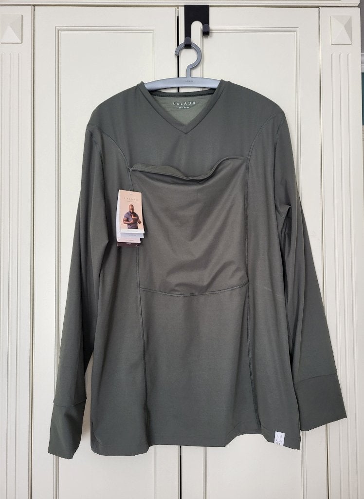 Nieuw! Lalabu dadshirt, groen, draagshirt baby, maat 2XL, Overige merken, Nieuw, Ophalen of Verzenden, Rug
