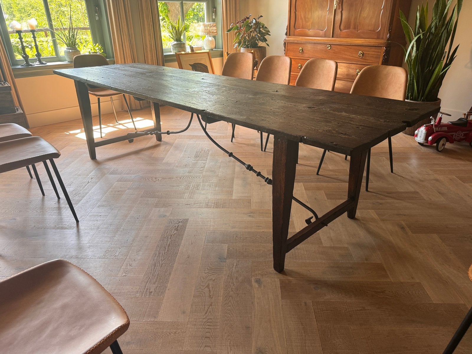 Spaanse eettafel 3 meter lang, Ophalen, Gebruikt
