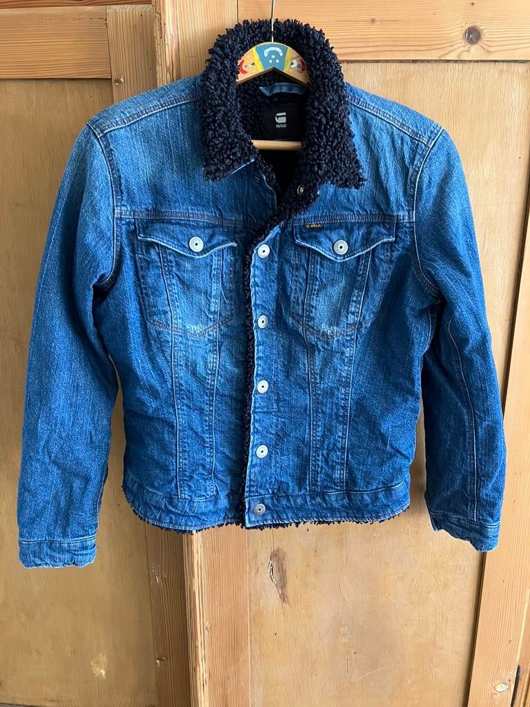 Lekker gevoerde spijkerjas. G-Star Raw. Maat M, Ophalen, Gedragen, Maat 38/40 (M), Blauw