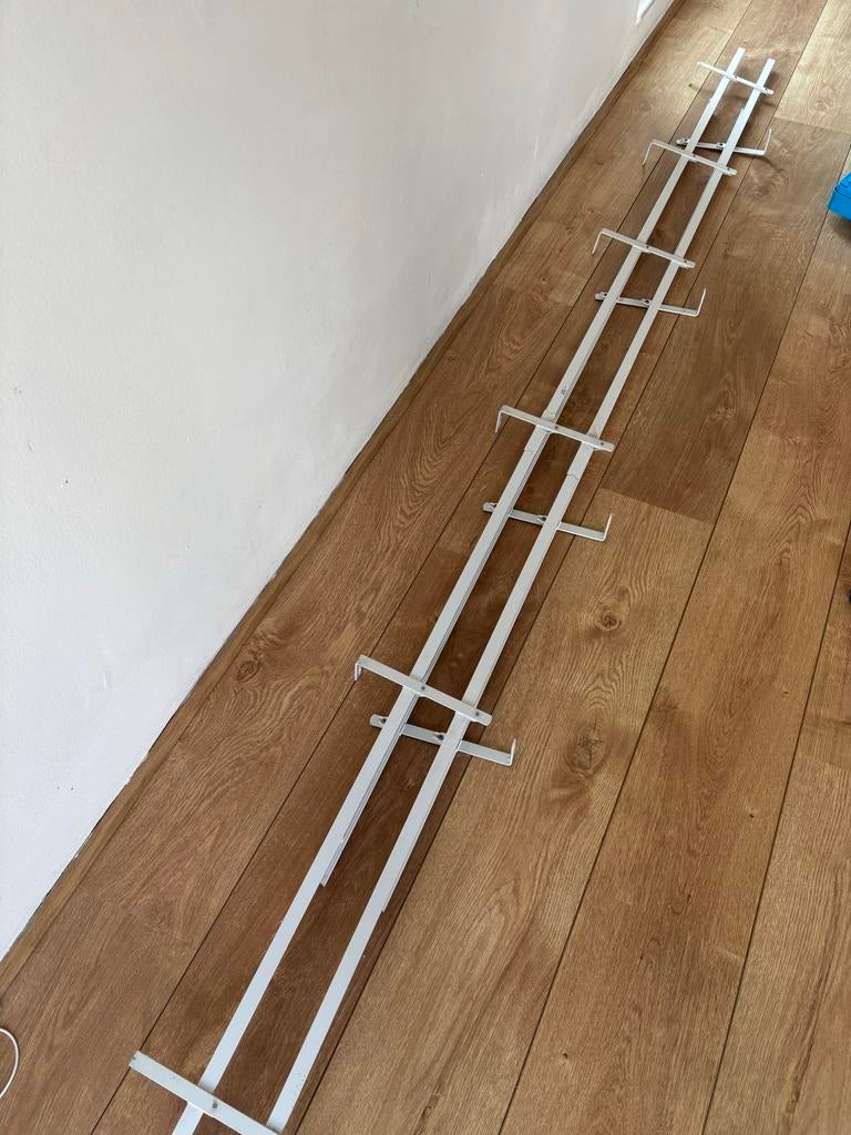 Gordijnrails 2,60 m en 1,80 m, Ophalen, Gebruikt, Wit, 200 cm of meer