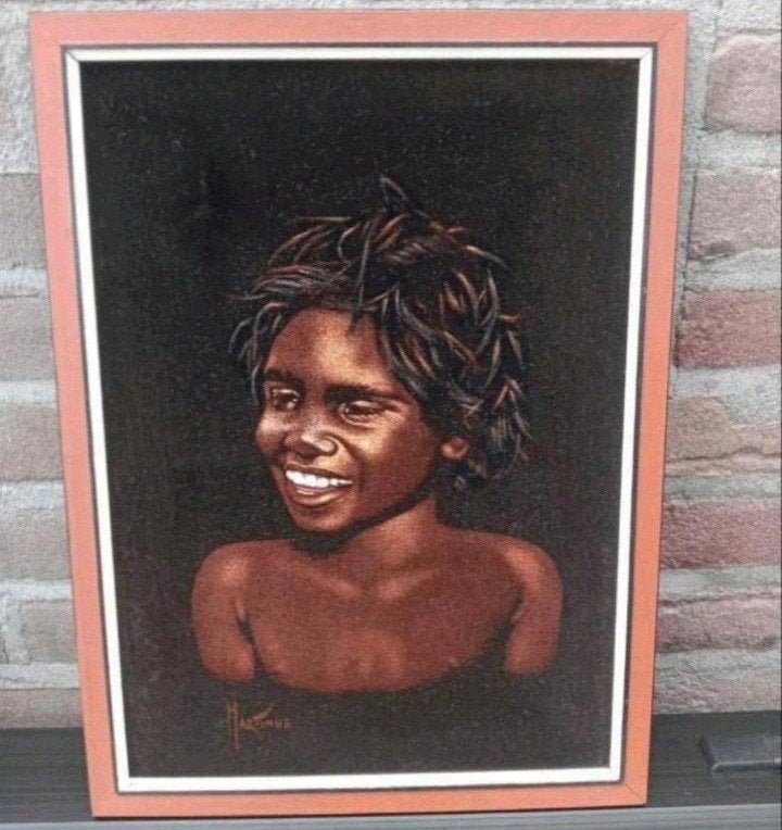Martinus Aboriginal lachend kinderportret, Ophalen