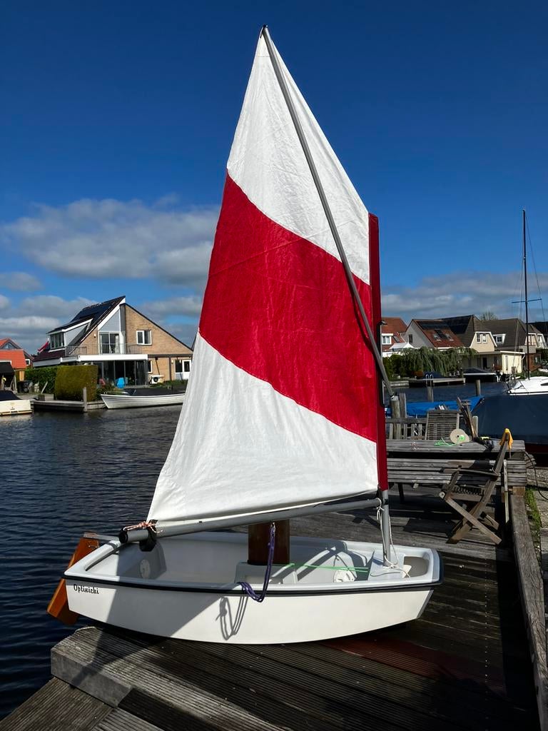 Optimist zeilbootje (kompleet en vaarklaar), Minder dan 15 m², Overige typen, Zo goed als nieuw, Ophalen