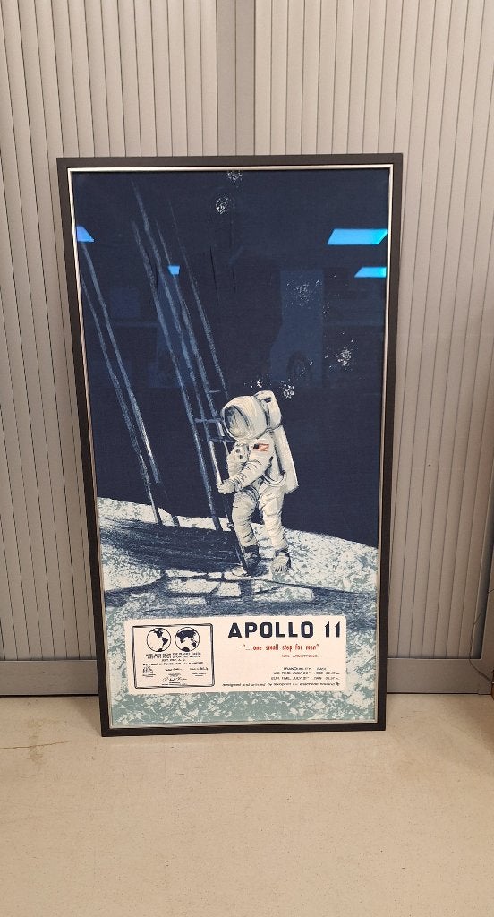 * Vintage ruimtevaart Apollo 11 van Texoprint Enschedé, Ophalen, Overige typen, Enschedé, Zo goed als nieuw