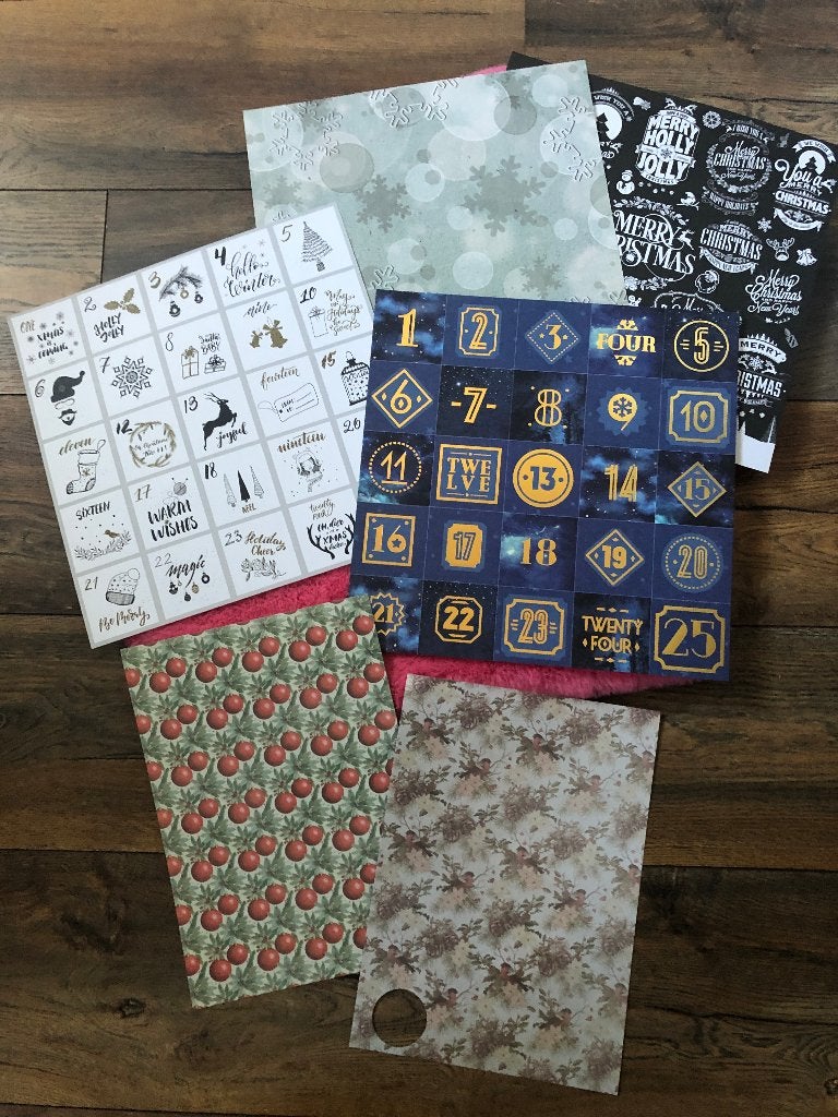 Kerst knutselpapier set | scrapbook / adventskalender vellen, Ophalen of Verzenden, Nieuw, Papier of Karton, Overige merken