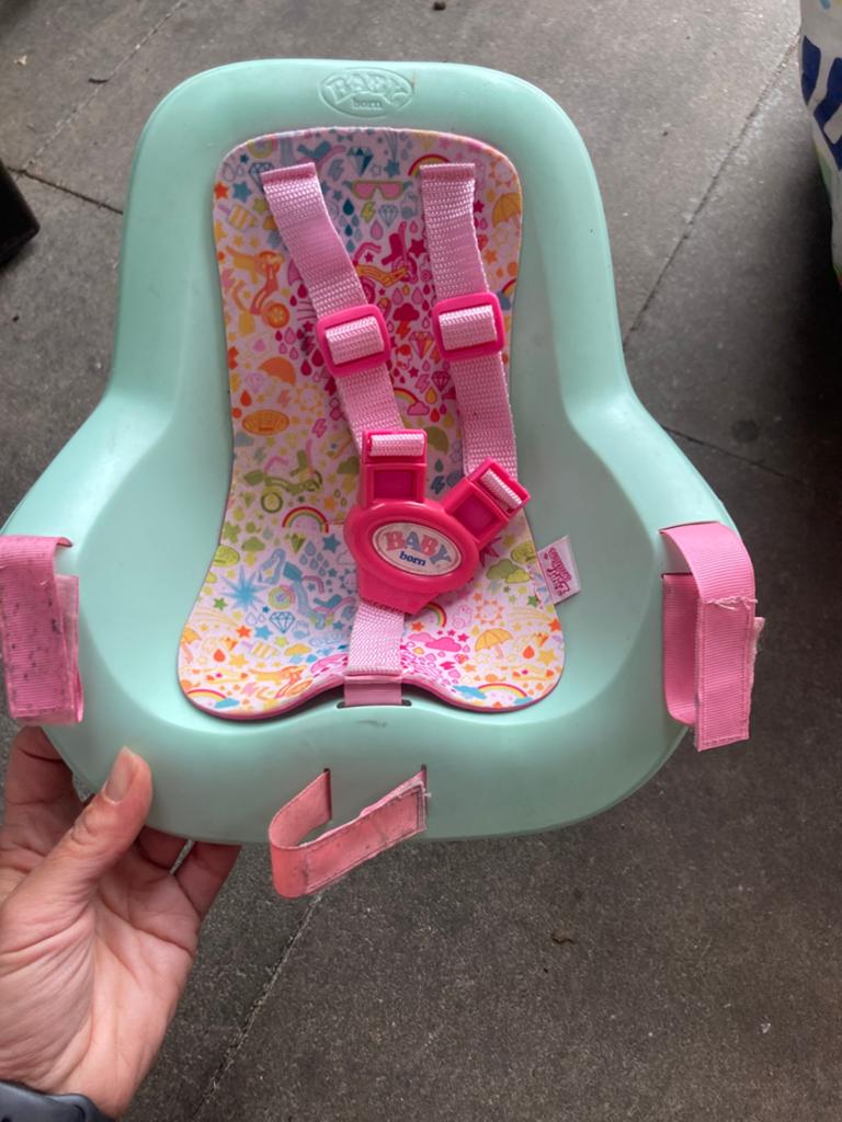 Baby Born fietsstoeltje voor poppen, Kinderen en Baby's, Ophalen of Verzenden, Gebruikt, Meisje