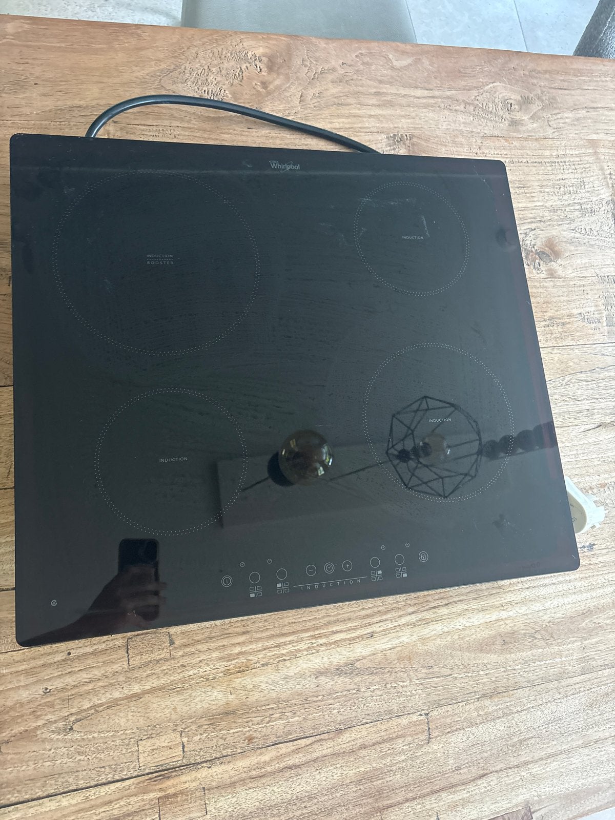 Whirlpool Inductie Kookplaat (3 Fase/2x230V), Gebruikt, Inbouw, Inductie, 4 kookzones