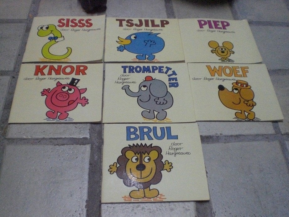 Hargreaves Doedeldiedam 7 x Piep, Sisss, Woef, Trompetter, Gelezen, Fictie algemeen, Verzenden, Roger Hargreaves